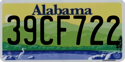 AL license plate 39CF722