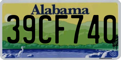 AL license plate 39CF740