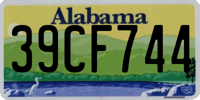 AL license plate 39CF744