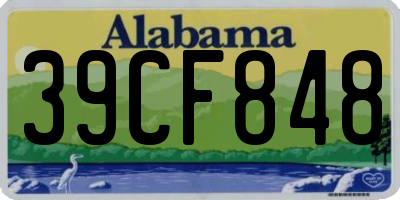 AL license plate 39CF848