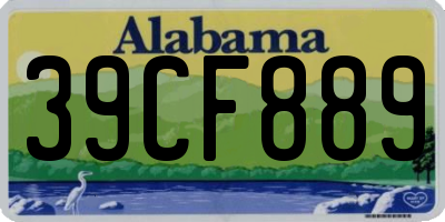 AL license plate 39CF889