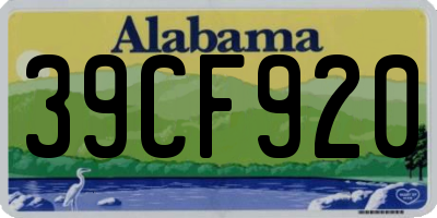 AL license plate 39CF920