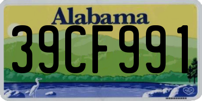AL license plate 39CF991