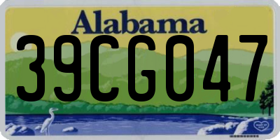 AL license plate 39CG047