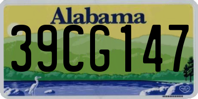 AL license plate 39CG147