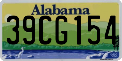 AL license plate 39CG154
