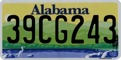 AL license plate 39CG243