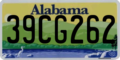 AL license plate 39CG262