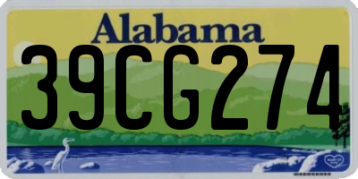 AL license plate 39CG274