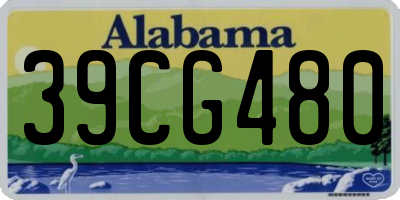 AL license plate 39CG480