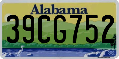 AL license plate 39CG752