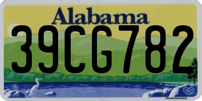AL license plate 39CG782