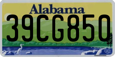 AL license plate 39CG850