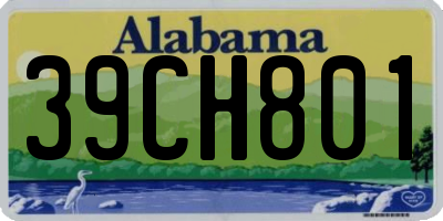AL license plate 39CH801
