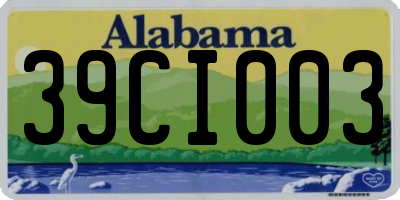 AL license plate 39CI003