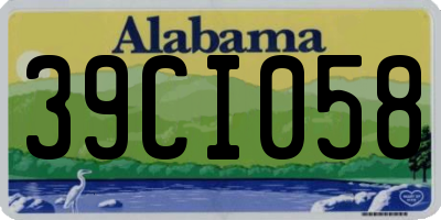 AL license plate 39CI058