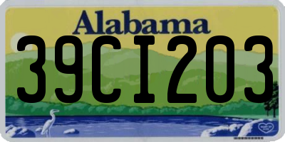 AL license plate 39CI203