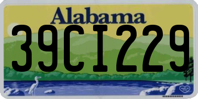 AL license plate 39CI229