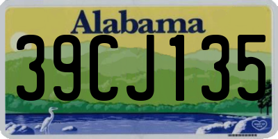 AL license plate 39CJ135