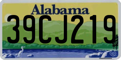 AL license plate 39CJ219
