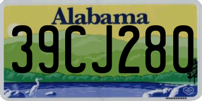 AL license plate 39CJ280