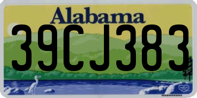 AL license plate 39CJ383