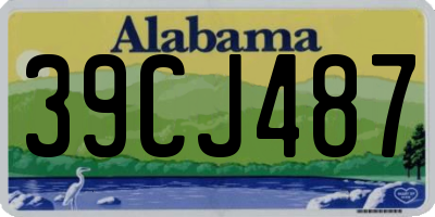 AL license plate 39CJ487