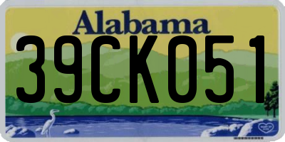 AL license plate 39CK051