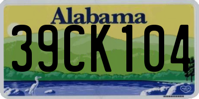 AL license plate 39CK104