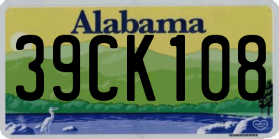AL license plate 39CK108