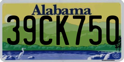 AL license plate 39CK750