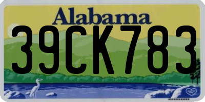 AL license plate 39CK783