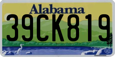 AL license plate 39CK819