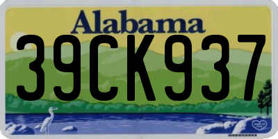 AL license plate 39CK937