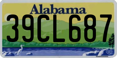 AL license plate 39CL687