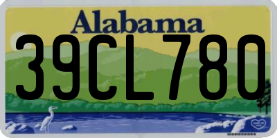 AL license plate 39CL780