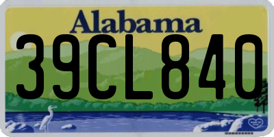 AL license plate 39CL840