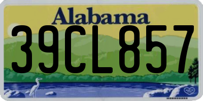 AL license plate 39CL857