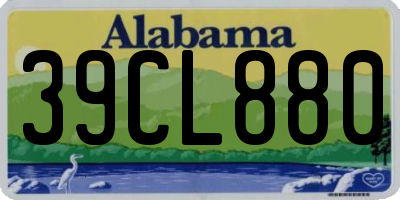 AL license plate 39CL880
