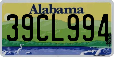 AL license plate 39CL994