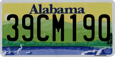 AL license plate 39CM190