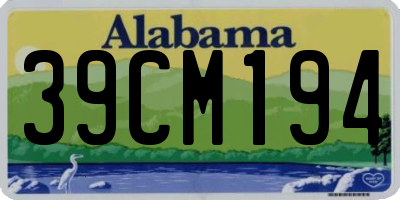 AL license plate 39CM194
