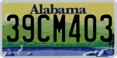 AL license plate 39CM403