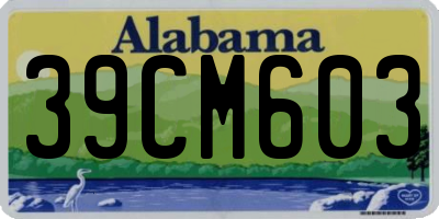AL license plate 39CM603
