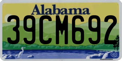 AL license plate 39CM692