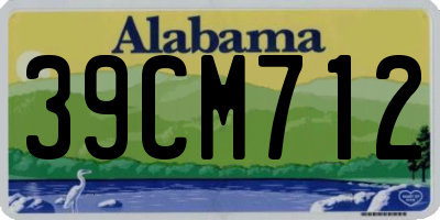 AL license plate 39CM712