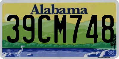 AL license plate 39CM748