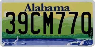 AL license plate 39CM770