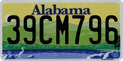AL license plate 39CM796