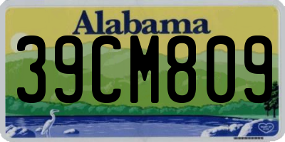 AL license plate 39CM809